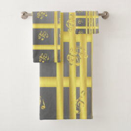 Conjunto De Toalhas padrão único, bonito, colorido, pintado, uma gra