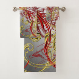 Conjunto De Toalhas padrão único, bonito, colorido, pintado, uma gra