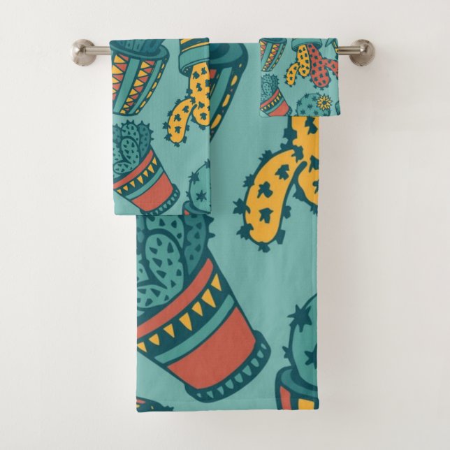 Conjunto De Toalhas Padrão vegetal (Insitu)