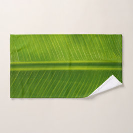 Conjunto De Toalhas padrão verde de folha de bananas fresco
