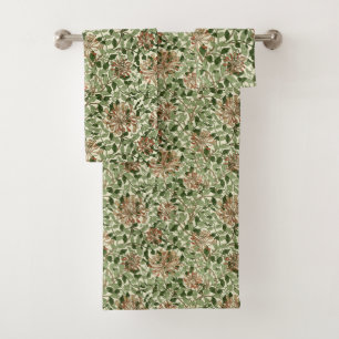 Conjunto De Toalhas Padrão Vintage Honeysuckle de William Morris