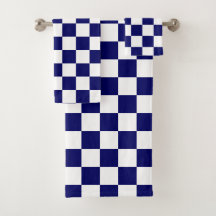 Padrão Xadrez Azul Marinho e Branco