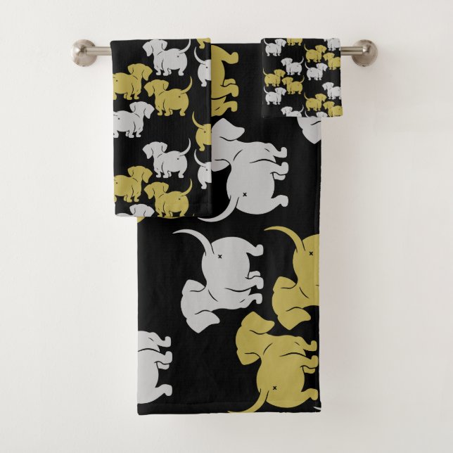Conjunto De Toalhas Padrões de Cachorro Alemães (Insitu)