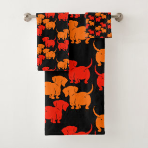 Conjunto De Toalhas Padrões de Cachorro Alemães