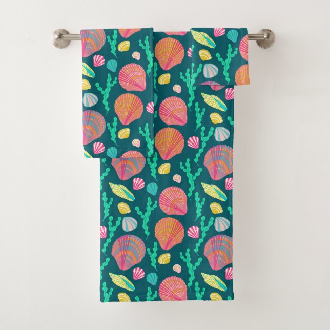 Conjunto De Toalhas Padrões de focas e algas (Insitu)