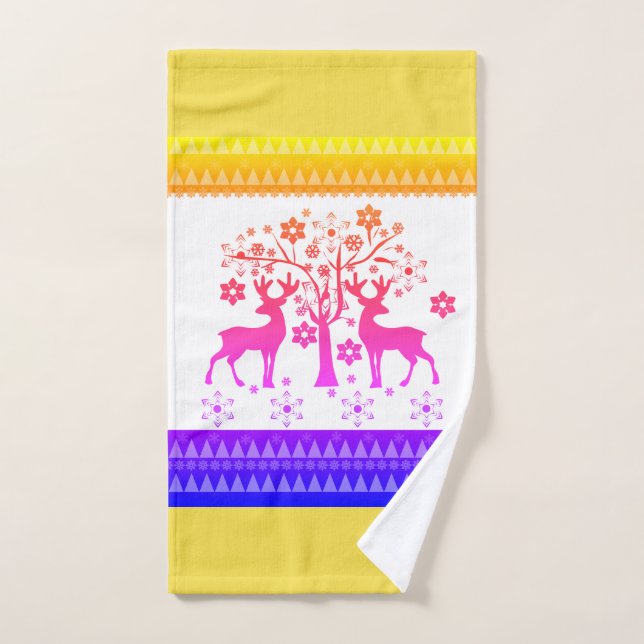 Conjunto De Toalhas Padrões de Natal (Toalha de mão)