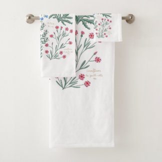 Conjunto De Toalhas Padrões florais do boho vintage de aquarelas selva