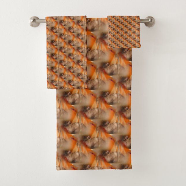 Conjunto De Toalhas Padrões para Animais de Gato Siamês (Insitu)