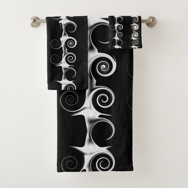 Conjunto De Toalhas Padrões Pretos e Brancos (Insitu)