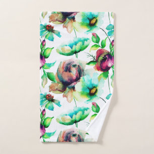 Conjunto De Toalhas Padrões sem costura floral colorido