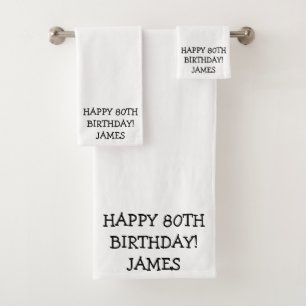 Conjunto De Toalhas Pai feliz Birthday Golfer Funny 80