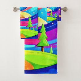 Conjunto De Toalhas Paisagem Cósmica: Uma Aventura Celestial