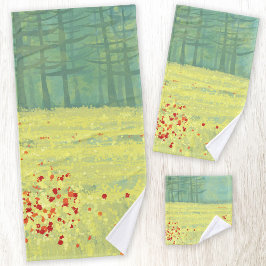 Conjunto De Toalhas Paisagem de campo