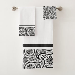Conjunto De Toalhas Paisagem de vinhas a preto e branco