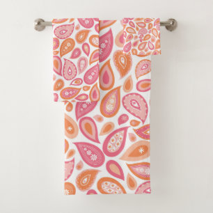 Conjunto De Toalhas Paisley Jane Pink