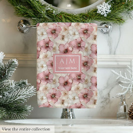 Conjunto De Toalhas Pale Pink Petals Towel Chic Custom Name Bathroom