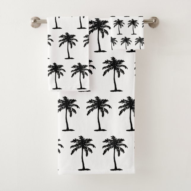 Conjunto De Toalhas Palm Tree Botanical Tropical Print (Insitu)
