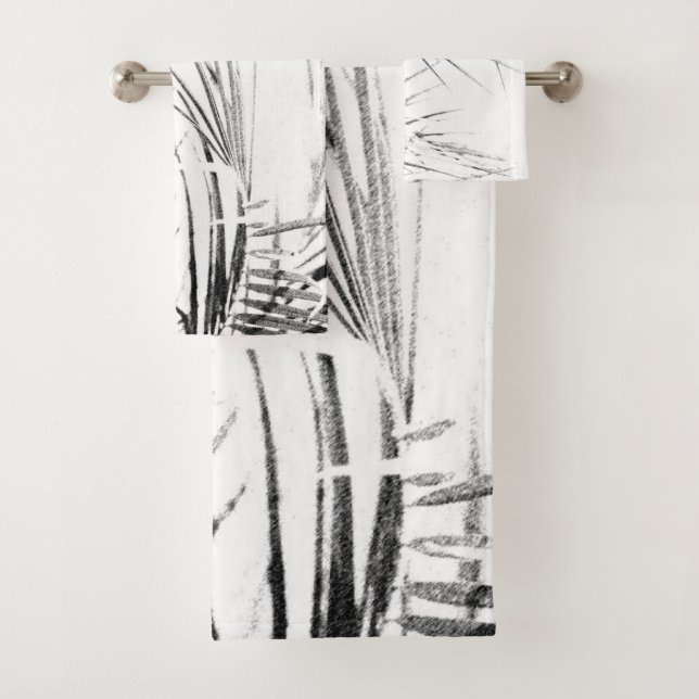 Conjunto De Toalhas Palm Tree deixa um esboço de minimalismo (Insitu)