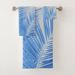 Conjunto De Toalhas Palma de Cinza de Prata Azul Deixa o Sonho #1