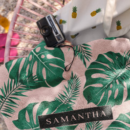 Conjunto De Toalhas Palma rosa tropical e verde deixa padrão e nome