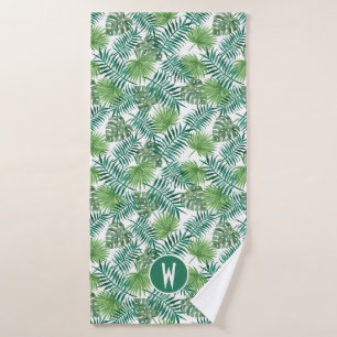 Conjunto De Toalhas Palma Verde Brilhante Tropical Deixa Cidades Padrã