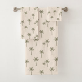 Conjunto De Toalhas Palmeiras Boho Casa de Campo Costeira Boêmia