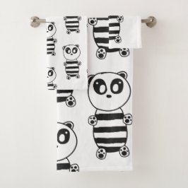 Conjunto De Toalhas Panda Kids