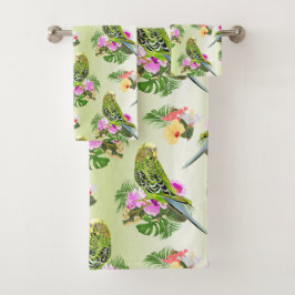 Conjunto De Toalhas Papagaios Tropicais