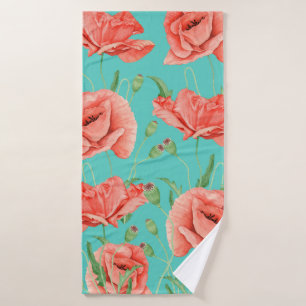 Conjunto De Toalhas Papagaios vermelhos Aquarela Chic