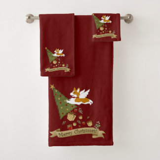Conjunto De Toalhas Papais noeis De Pata Oferecem Um Feliz Natal!