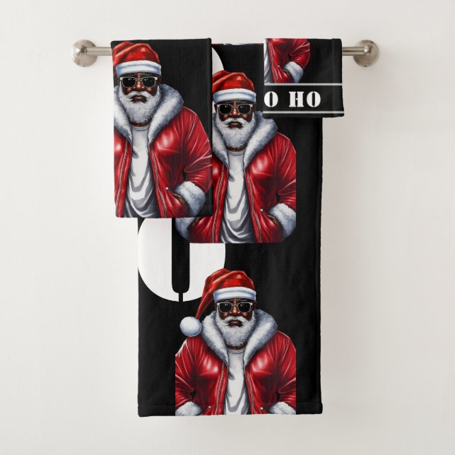 Conjunto De Toalhas Papais noeis negros modernos Natal afro-americano (Insitu)