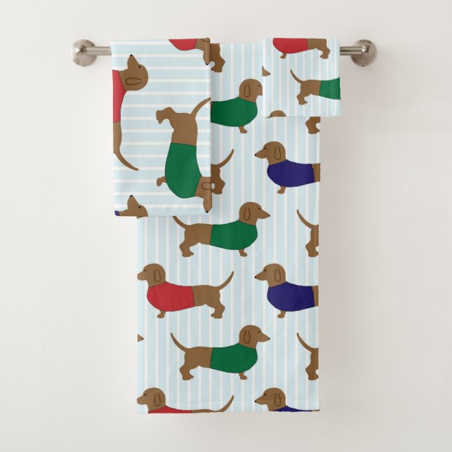 Conjunto De Toalhas papel de parede dachshund (Insitu)