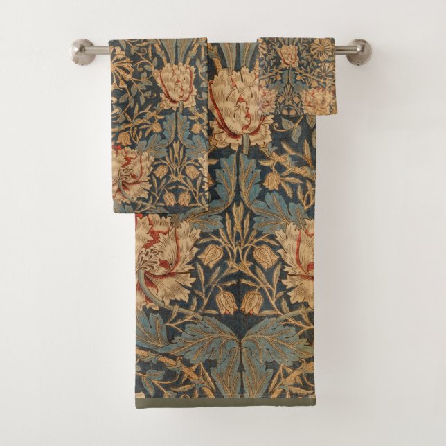 Conjunto De Toalhas Papel de parede rico William Morris Honeysuckle (Insitu)
