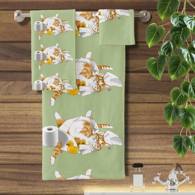 Conjunto De Toalhas Papel higiênico de gengibre de laranja (Criador carregado)