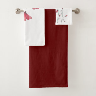 Conjunto De Toalhas Papoilas da aguarela