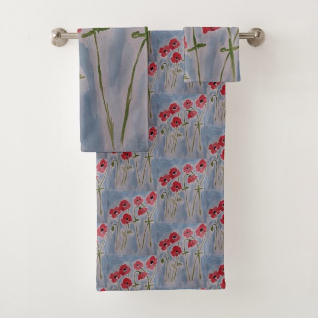 Conjunto de Toalhas Papoulas Vermelhas Selvagens (Insitu)