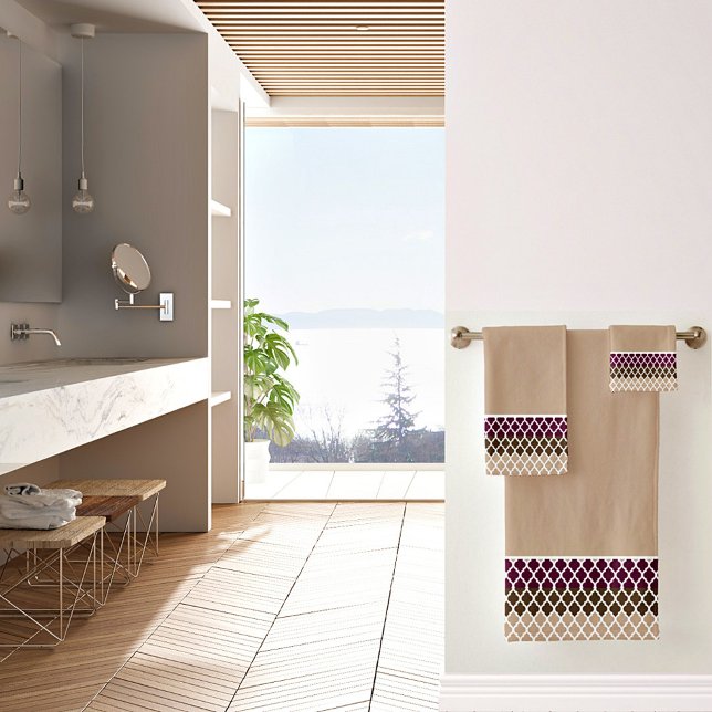 Conjunto de toalhas para banhos com padrão de incl (Criador carregado)