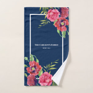 Conjunto De Toalhas Para Flores Vermelhos Modernos da Família em Marin