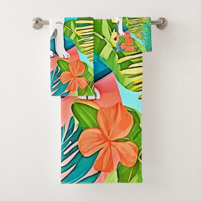 Conjunto De Toalhas Paradise Puppy Design (Insitu)