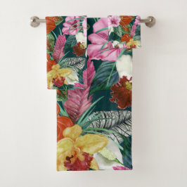Conjunto De Toalhas Paraíso Costeiro Retro em Flor