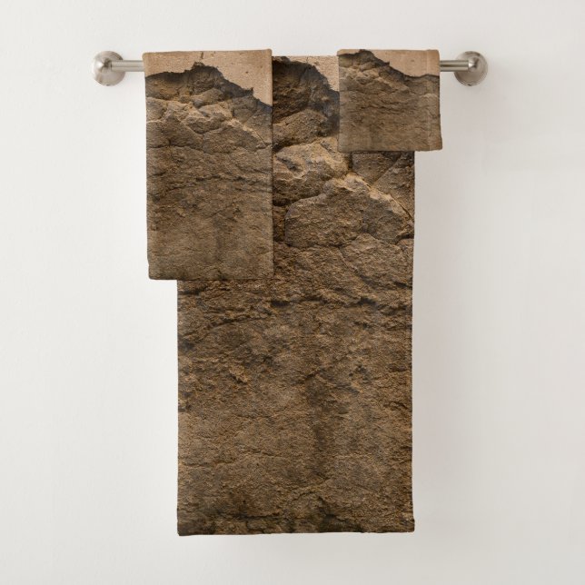 Conjunto De Toalhas Parede de Pedra Rústica Napoli 2 - Yin Yang (Insitu)