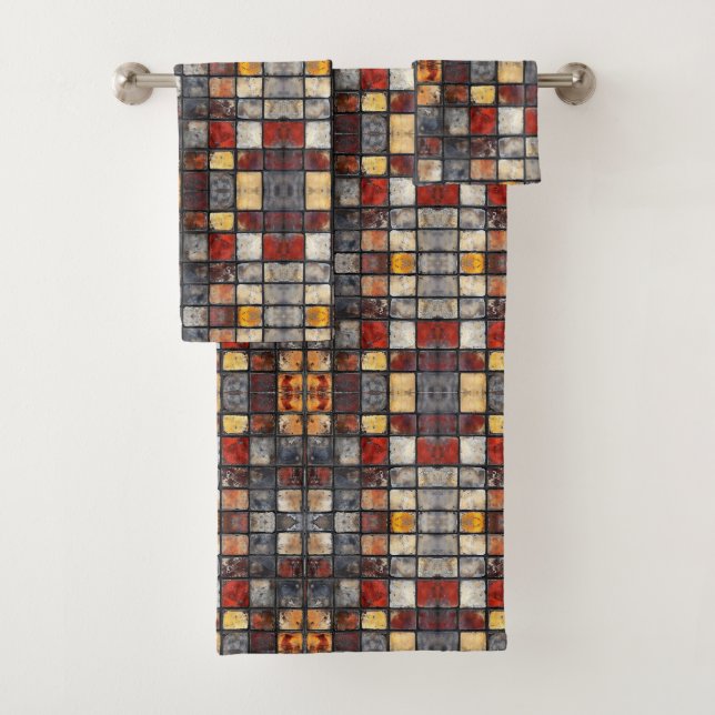 Conjunto De Toalhas Parede de tijolo colorida (Insitu)