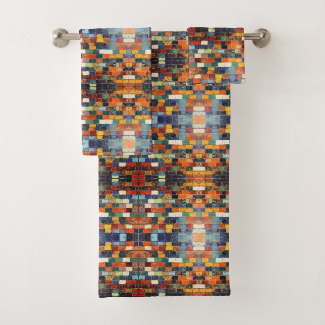 Conjunto De Toalhas Parede de tijolo colorida (Insitu)