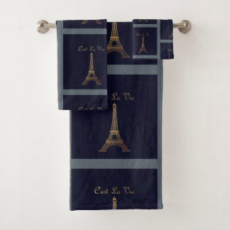 Conjunto De Toalhas Paris: C'est La Vie