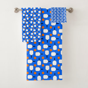 Conjunto De Toalhas Pás De Batalhão, Bolas De Batalhão Laranja, Azul