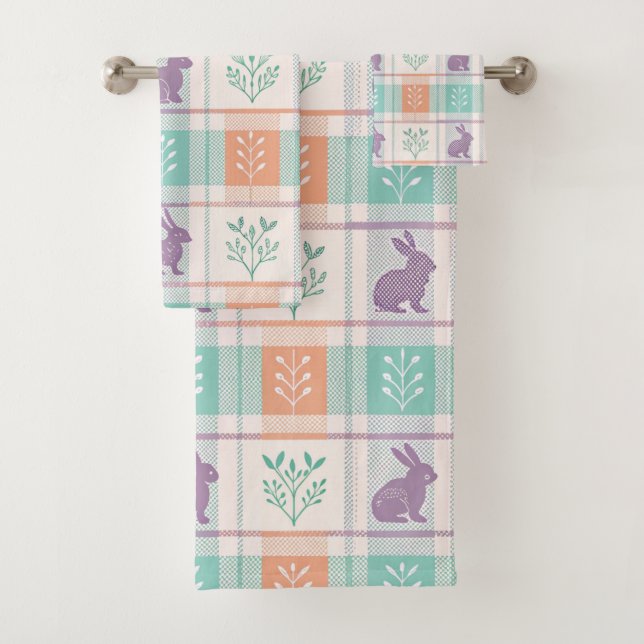 Conjunto De Toalhas Páscoa da Xadrez verificada (Insitu)