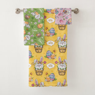 Conjunto De Toalhas Páscoa de coelho bonito