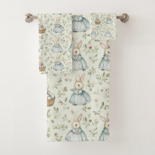 Conjunto De Toalhas Páscoa Whimsical Bunny Bliss