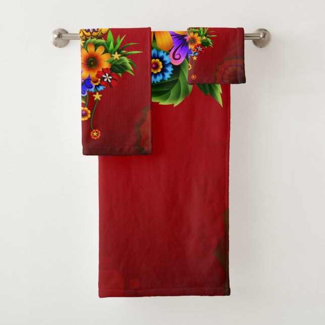 Conjunto De Toalhas Pássaro do crânio de açúcar engraçado (Insitu)