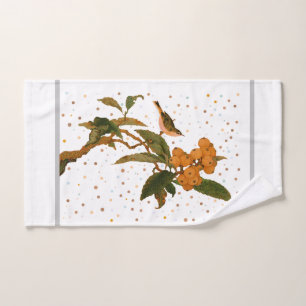Conjunto De Toalhas Pássaro num Travesseiro decorativo de árvore de fr